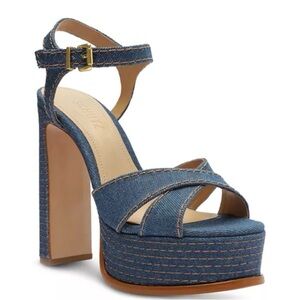 SCHUTZ Keefa Platform High Block Heel Sandals